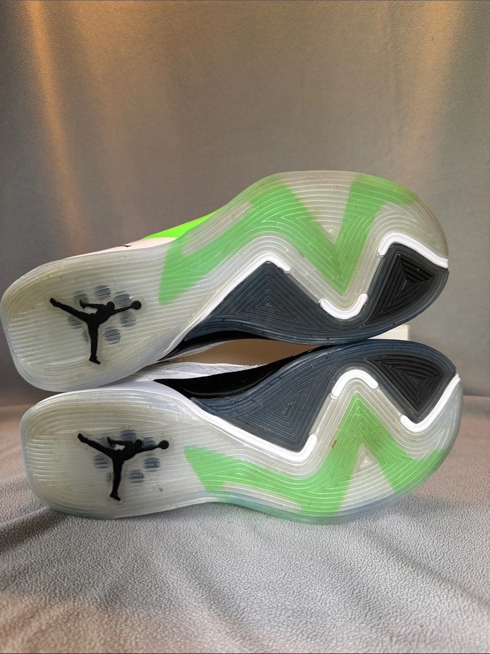 Jordan Men's Luka 2 White & Volt Low-Top Athletic Sneakers. No Box.